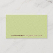 かわいい名刺スイートケーキベーカリーライムピンク 名刺 (裏面)