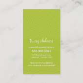 かわいい名刺スイートケーキベーカリーライムピンク 名刺 (裏面)