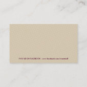 かわいい名刺スイートケーキベーカリー赤金ゴールド 名刺 (裏面)