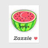かわいい名前とモノグラム | かわいいスイカの先生 シール (シート)