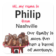 かわいい名前のバッジ|家族のための懇親会