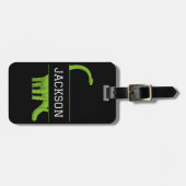 かわいい名前のパーソナライズされた恐竜 ラゲッジタグ (正面横)