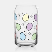 かわいい名前のパーソナライズ復活祭の卵パターン ガラス缶 (裏面)