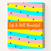 かわいい名前のモノグラム - おしゃれな多色 ノートブック (裏面)