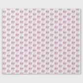 かわいい名前の日付ハッピーアニバーサリーカップル ラッピングペーパー (フラット)