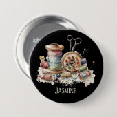 かわいい名前の裁縫愛好家 缶バッジ (正面&裏面)