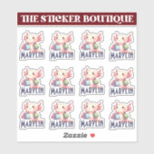 かわいい名前をカスタムするかわいいアクソロトルショッピングパック シール (シート)