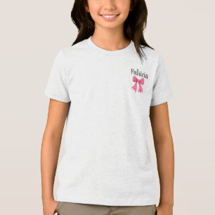 かわいい名前をカスタムするガールスクールデザインシャツ トライブレンドTシャツ