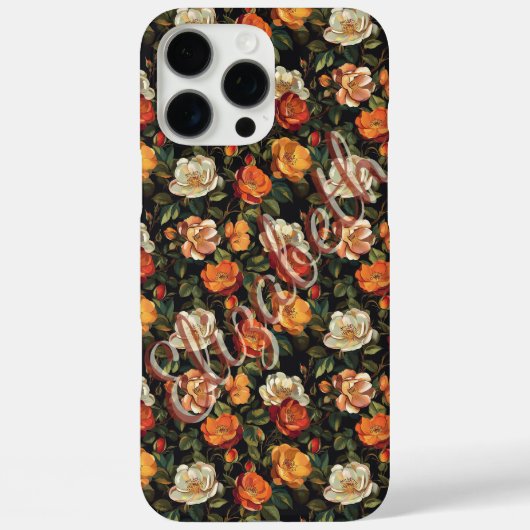 かわいい名前をカスタムするバラ Case-Mate iPhoneケース (裏面)