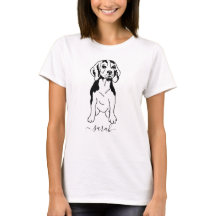 かわいい名前をカスタムするビーグルTシャツ