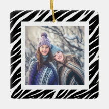 かわいい名前をカスタムするフォト白黒ゼブラクリスマス