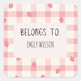 かわいい名前をカスタムするラベル スクエアシール