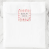 かわいい名前をカスタムするラベル スクエアシール (バッグ)