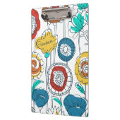 かわいい名前をカスタムする抽象芸術モダンフラワーズモノグラム クリップボード (左)