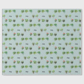 かわいい名前をカスタムする植物愛好家 ラッピングペーパー (フラット)