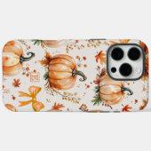 かわいい名前をカスタムする秋のカボチャと弓 Case-Mate iPhoneケース (裏面 (横))