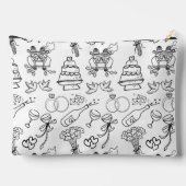 かわいい名前をカスタムする花嫁プロポーズギフトメイクアップ アクセサリーポーチ (裏面)