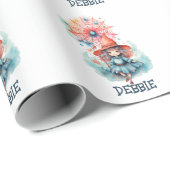 かわいい名前ガーリーピンクの魔女の水の色ハロウィーン ラッピングペーパー (ロールコーナー)