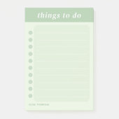 かわいい名前グリーンスクールデイリータスク ポストイット (正面)