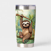 かわいい名前ナマケモノのジャングル愛好家 保温保冷タンブラー (背面)