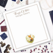 かわいい名前パーソナライズされた水色キツネメモ帳 ノートパッド