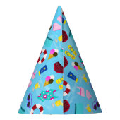 かわいい名前プール誕生日パーティー パーティーハット (裏面)