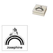 かわいい名前ユニコーンカスタム ラバースタンプ (押印)