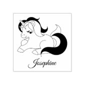 かわいい名前ユニコーンカスタム ラバースタンプ (インプリント)