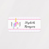 かわいい名前ユニコーン服のラベル ラベル (デザイン1)