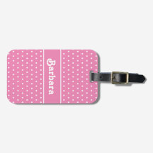 かわいい名前水玉模様ピンクと白