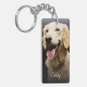 かわいい名言 オーダーメイド 犬の写真 名前 キーホルダー (正面左)
