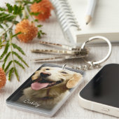 かわいい名言 オーダーメイド 犬の写真 名前 キーホルダー (正面右)