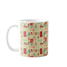 かわいい名門私立校風のクリスマスピンクミントグリーンイラストレーション