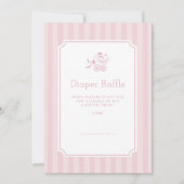 かわいい名門私立校風のベビーベビーカーおむつラッフル サンキューカード (正面)