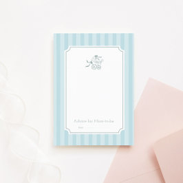 かわいい名門私立校風のベビーベビーカーアドバイスカード サンキューカード