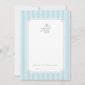 かわいい名門私立校風のベビーベビーカーアドバイスカード サンキューカード (正面)