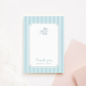 かわいい名門私立校風のベビーベビーカーサンキューカード サンキューカード