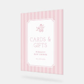 かわいい名門私立校風のベビーベビーカー赤ちゃんシャワー招待状 アクリルサイン (傾斜)