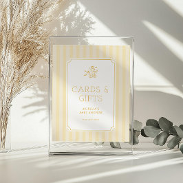 かわいい名門私立校風のベビーベビーカー赤ちゃんシャワー招待状 アクリルサイン