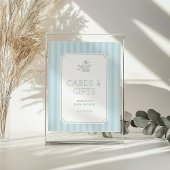 かわいい名門私立校風のベビーベビーカー赤ちゃんシャワー招待状 アクリルサイン