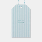 かわいい名門私立校風のベビーベビーカー赤ちゃんシャワー ギフトタグ (裏面)