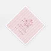 かわいい名門私立校風のベビーベビーカー赤ちゃんシャワー スタンダードランチョンナプキン (角)