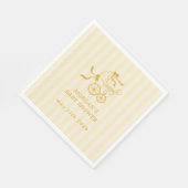 かわいい名門私立校風のベビーベビーカー赤ちゃんシャワー スタンダードランチョンナプキン (角)