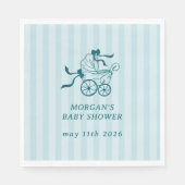 かわいい名門私立校風のベビーベビーカー赤ちゃんシャワー スタンダードランチョンナプキン (正面)