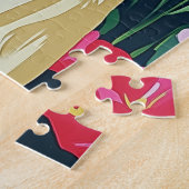 かわいい名門私立校風の犬パズル ジグソーパズル (側面)