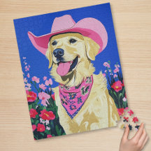 かわいい名門私立校風の犬パズル