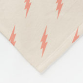 かわいい名門私立校風の美的ピンク稲妻ボルト フリースブランケット (角)