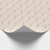 かわいい名門私立校風の美的ピンク稲妻ボルト ラッピングペーパー (角)