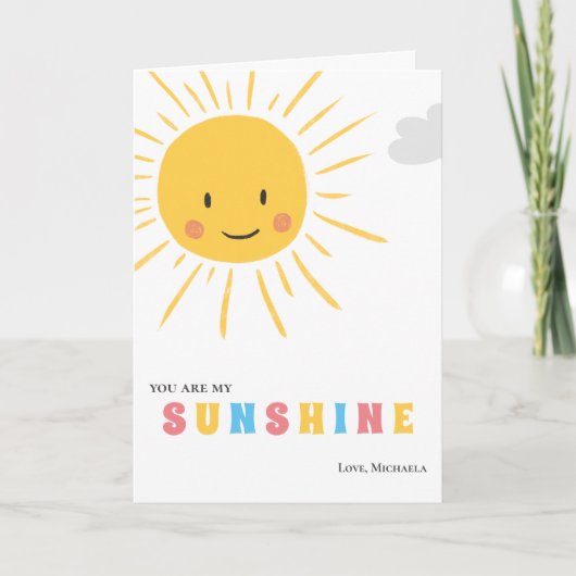 かわいい君は私のサンシャインサンイラストレーション カード (正面)