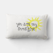 かわいい君は私のサンシャイン引用文イエローホワイト ランバークッション (裏面)